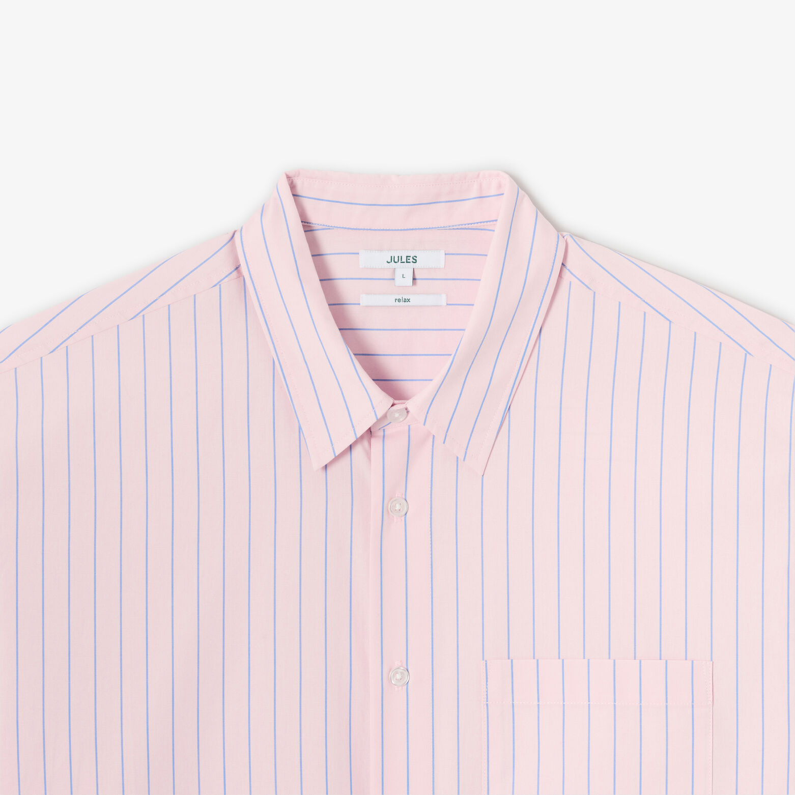 Chemise boxy en coton rayée