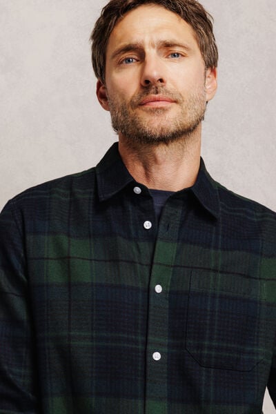 Chemise flanelle &agrave; carreaux 100% coton