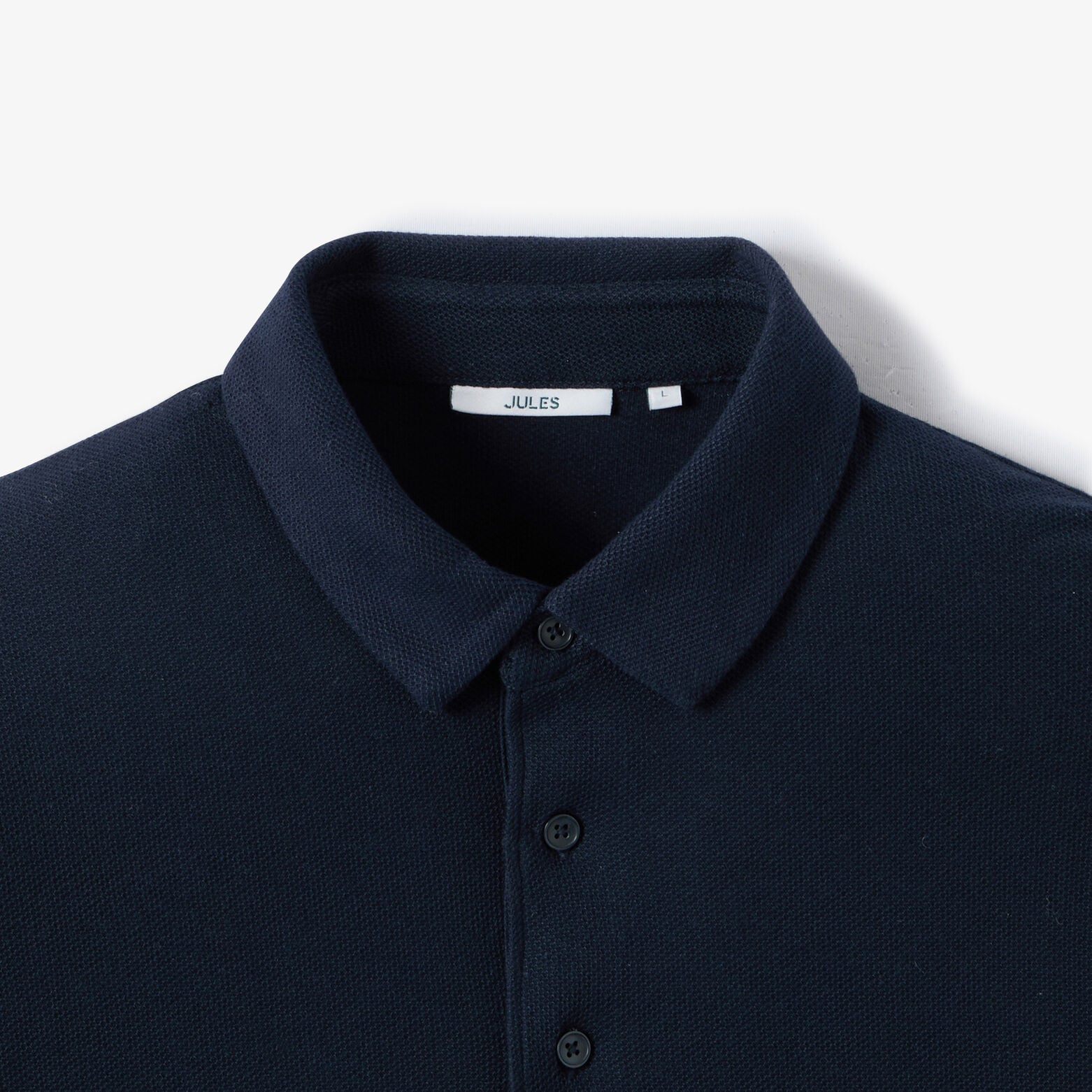 Effen polo met lange mouwen
