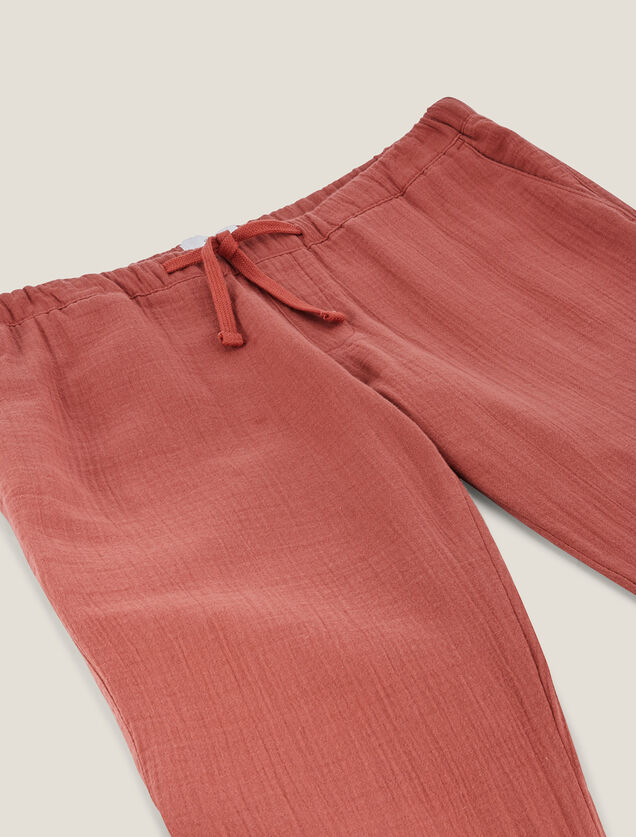 Effen broek in katoengaas