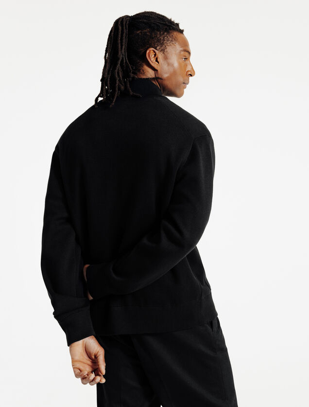 Gilet met knopen en opstaande kraag