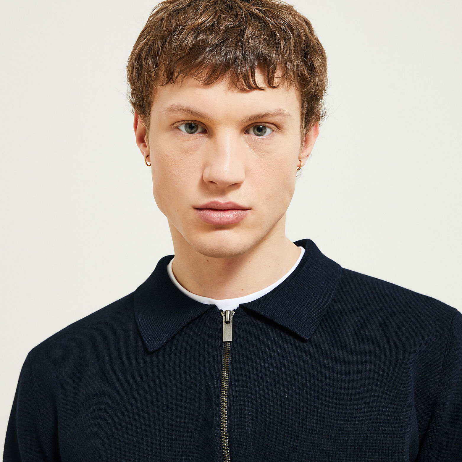 Gilet zippé col chemise