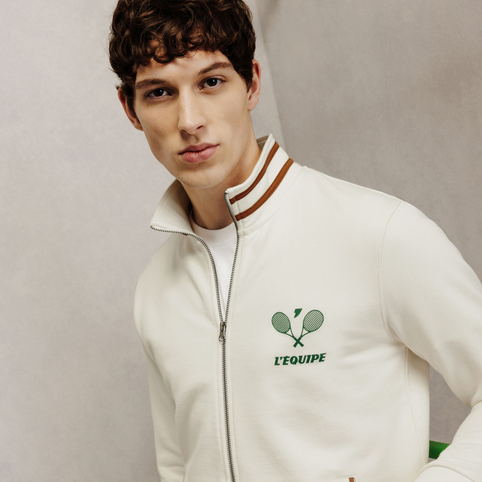 Veste zipp&eacute;e imprim&eacute;e dos licence L'&Eacute;quipe