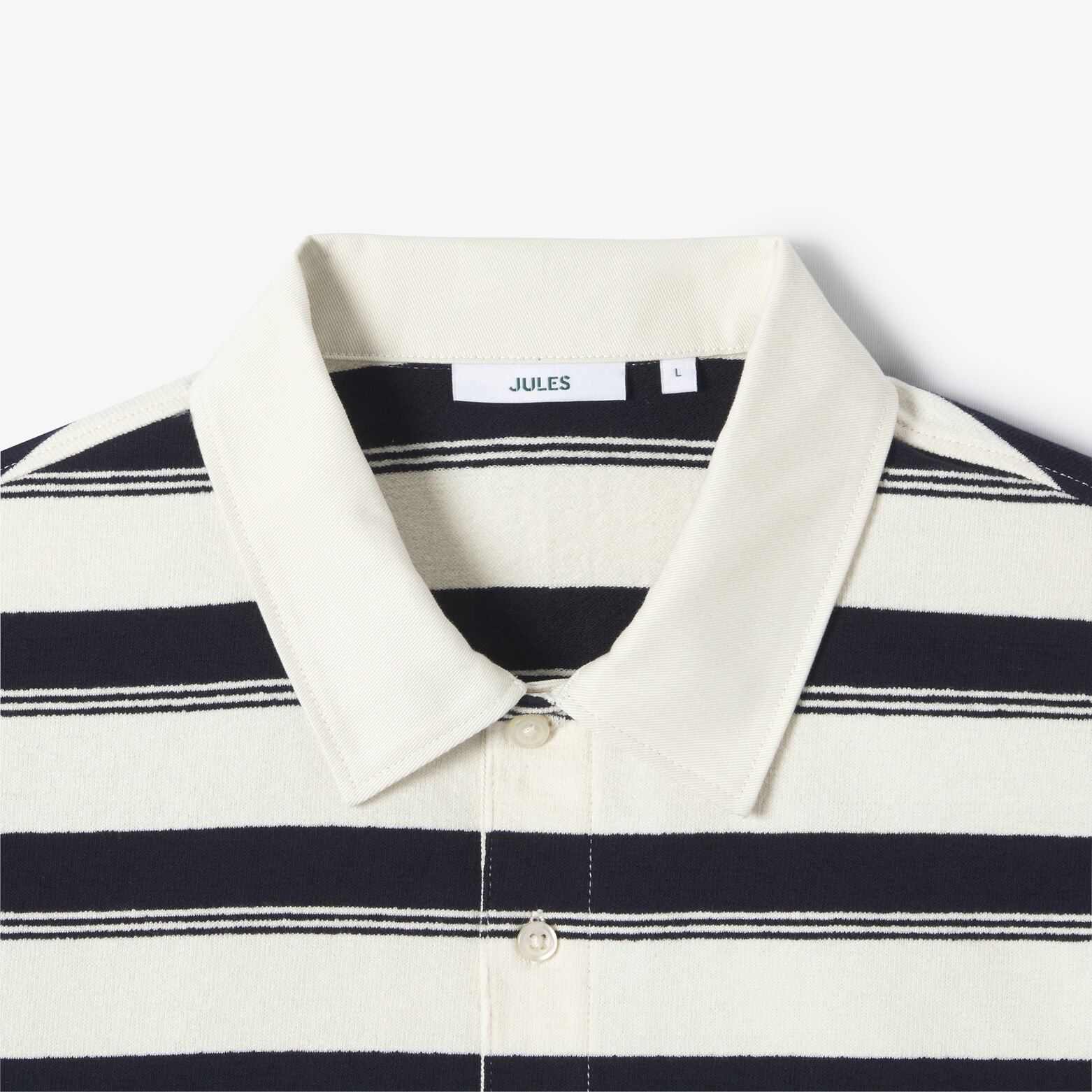 Polo ray&eacute; col chemise