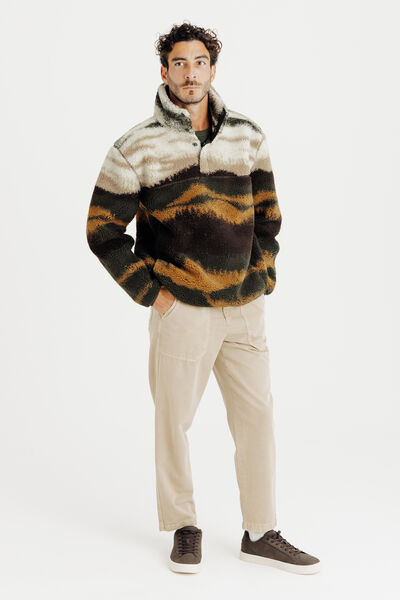 Veste en sherpa imprimé