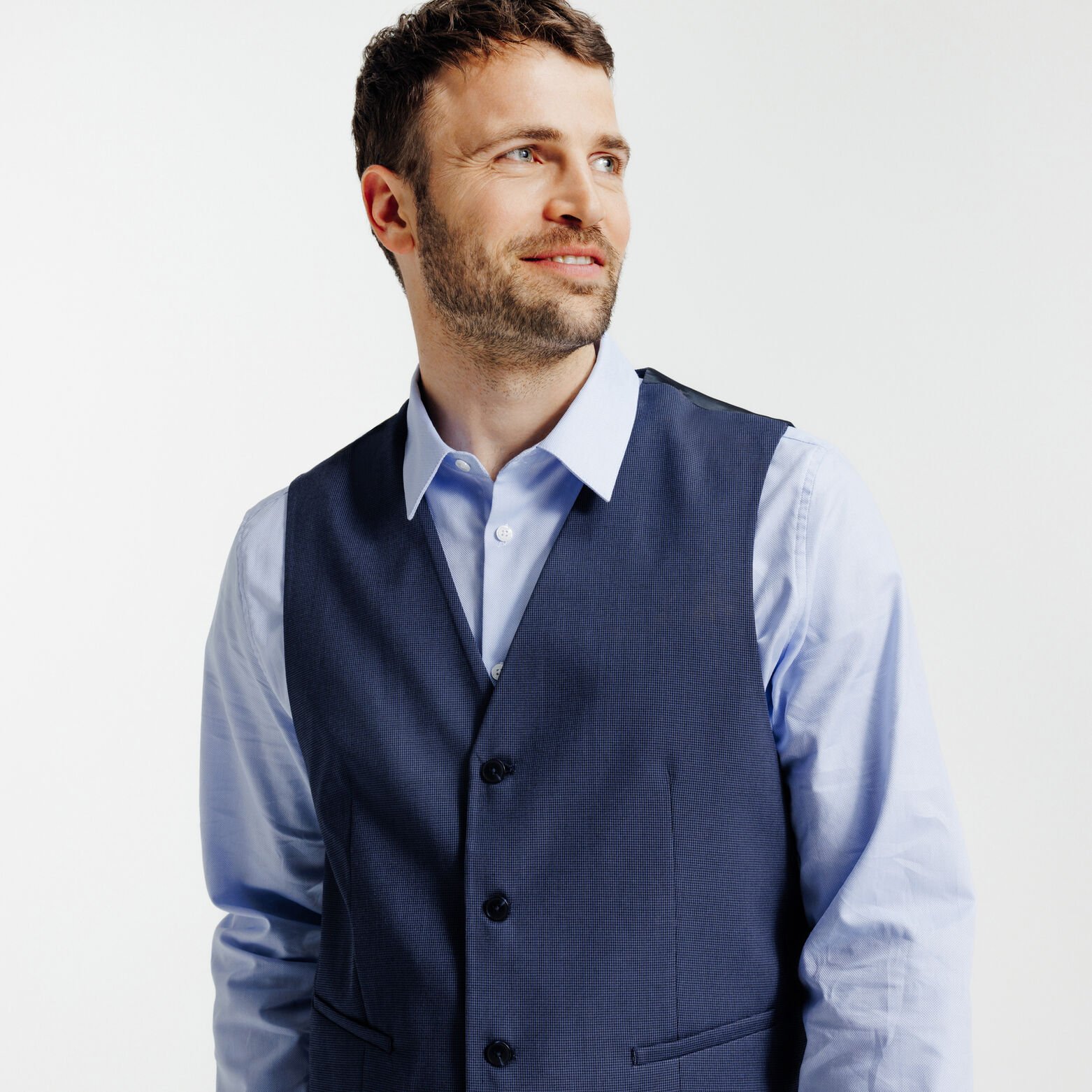 Gilet de costume slim pied de puce