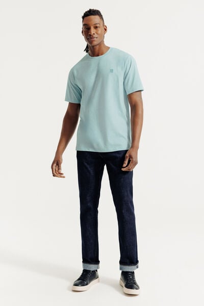 Tee shirt effet microray&eacute; broderie poitrine