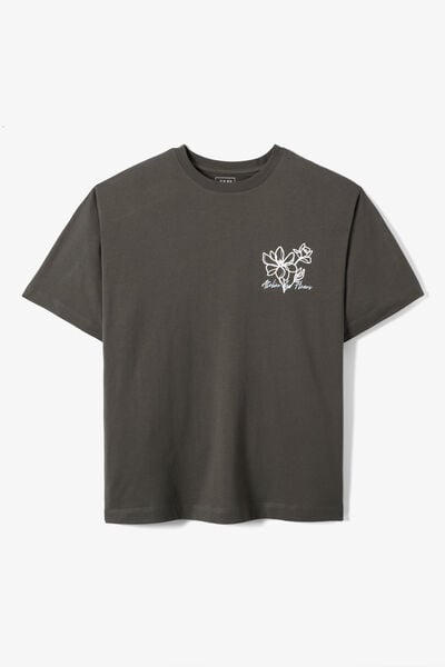 Tee shirt imprim&eacute; devant et dos fleurs
