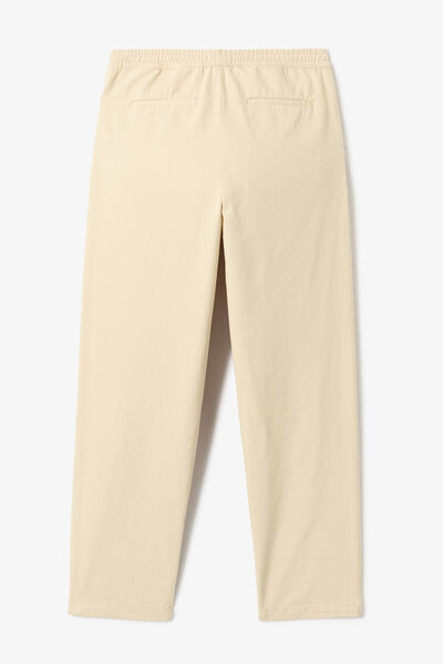 Pantalon tapered taille &eacute;lastiqu&eacute;e 100% coton