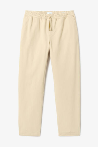 Pantalon tapered taille &eacute;lastiqu&eacute;e 100% coton