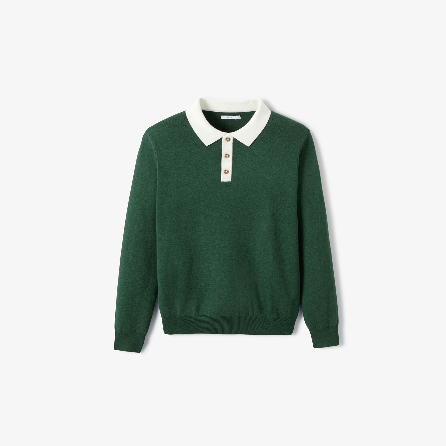 Pull col polo contrast&eacute; uni