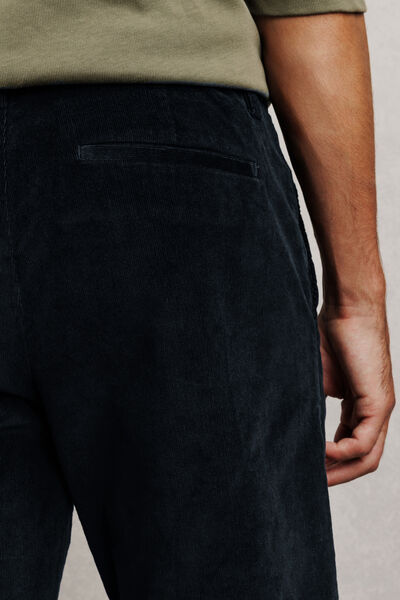 Pantalon chino straight en velours