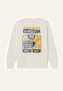Sweat imprimé écru
