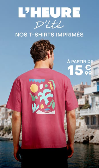 L'heure d'éte - Nos t-shirts imprimés à partir de 15€99