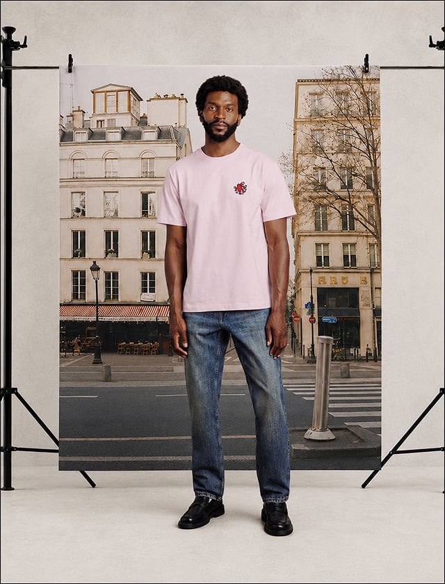 Stuk uit de collectie l'Art à porter x JULES gedragen als complete look