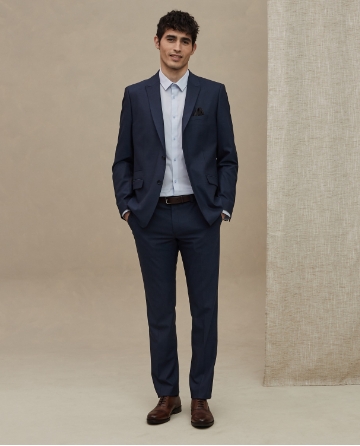 Look 1 / Voor de Big Day, blauw kostuum