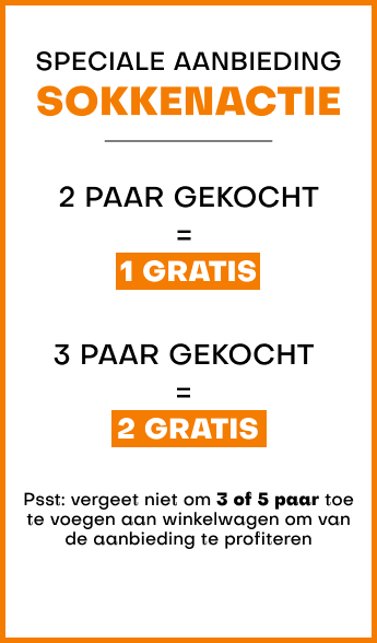 Speciale aanbieding Sokken - 2 paar gekocht = 1 gratis - 3 paar gekocht = 2 gratis