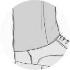 Details lengte van de broek :