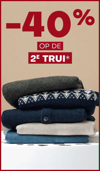 -40% op de 2e trui*