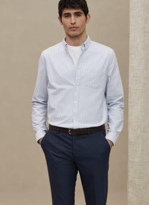 Look Casual chic, blauw kostuum