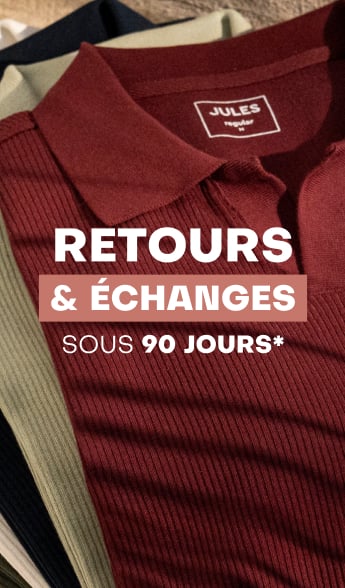 Retours & échanges sous 90 jours*