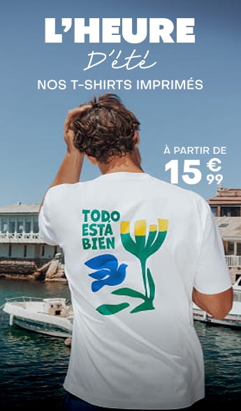 L'heure d'éte - Nos t-shirts imprimés à partir de 15€99