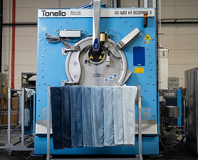 Machine de délavage du denim en atelier
