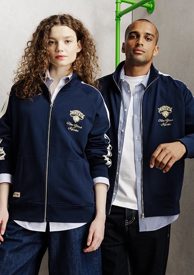 Deux sweats zippés bleu marine NBA New York Knicks
