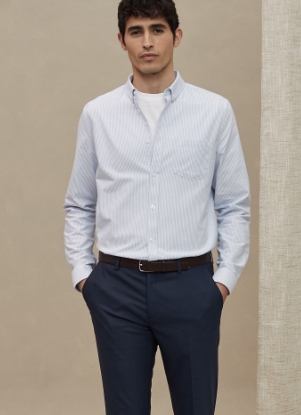 Look Casual chic, costume Bleu