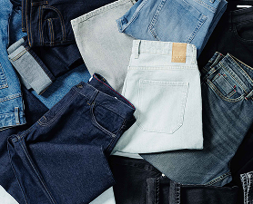 Nuancier de jeans — travail de la couleur et du délavage