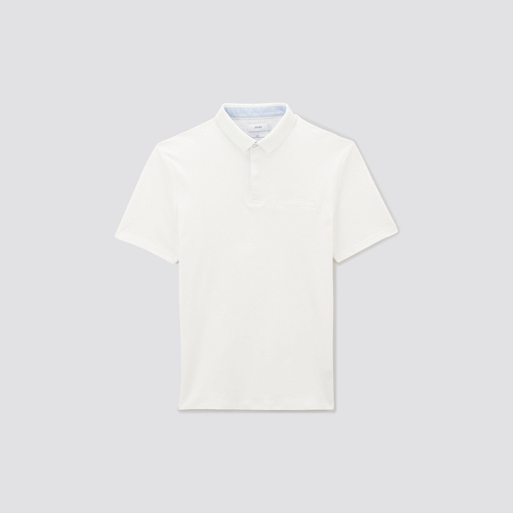 Polo manches courtes à col fantaisie Blanc XXL 100% Coton Homme