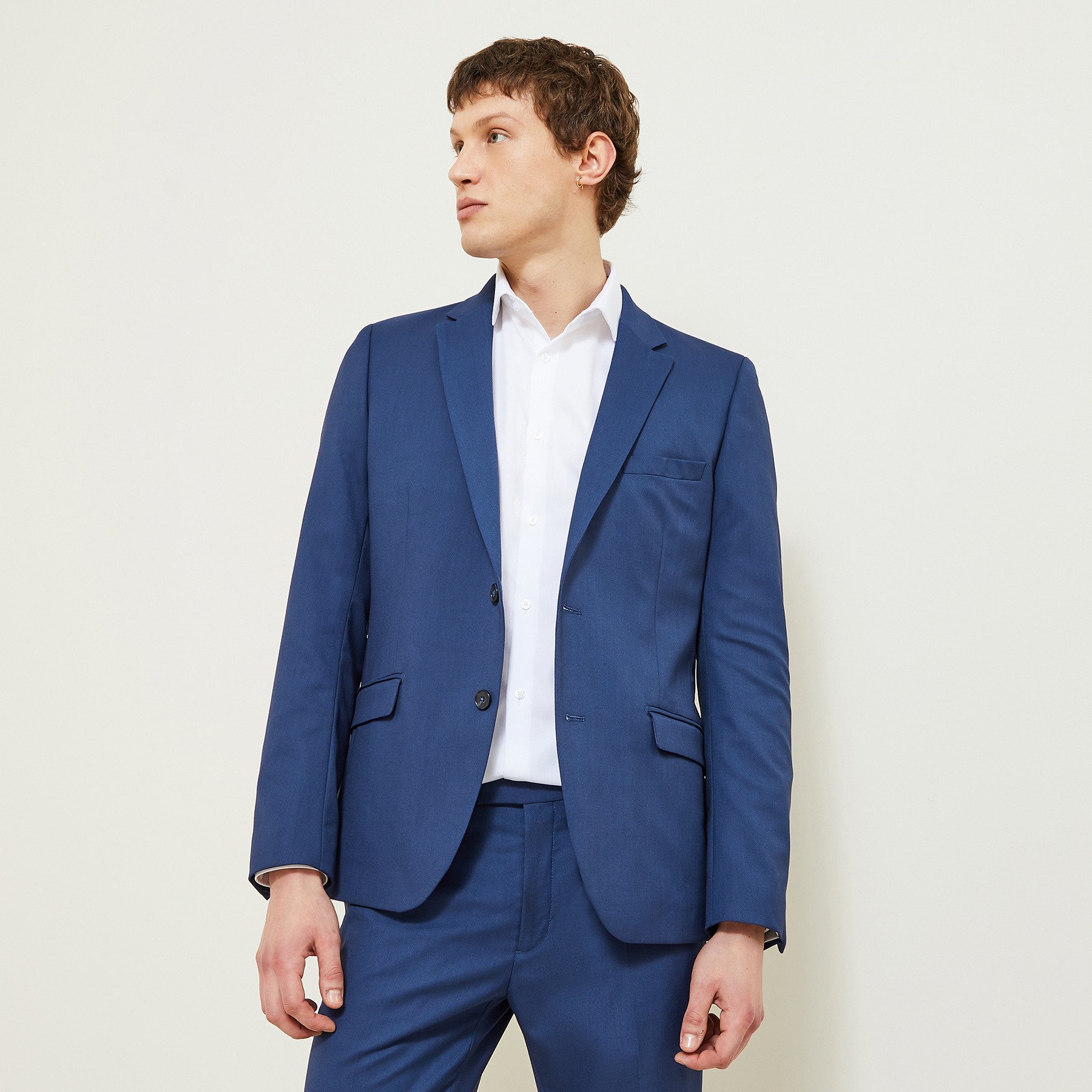Veste de costume slim Bleu 48  Homme
