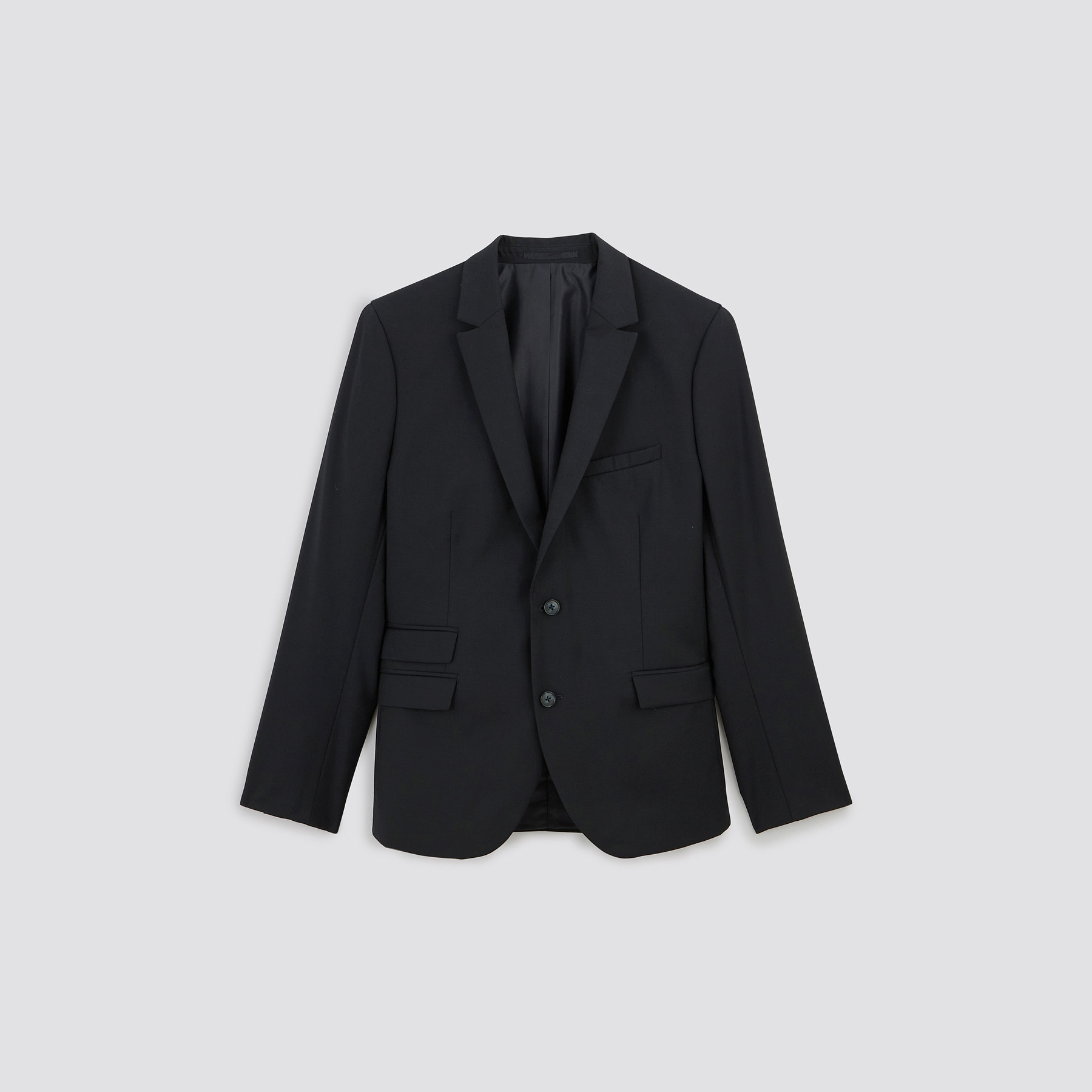 Veste de costume slim en laine Bleu 60 100% Polyester, 100% Laine Homme