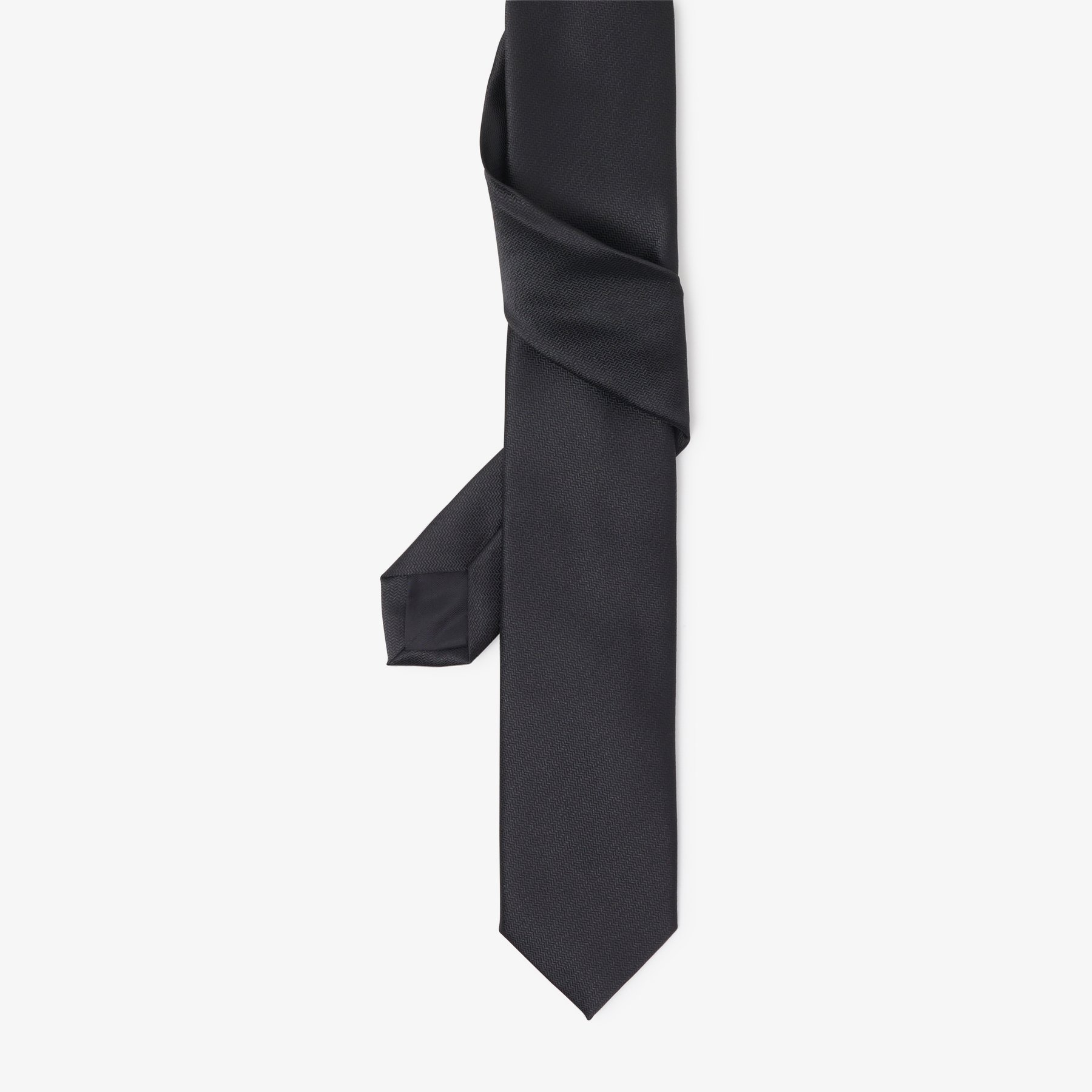 Cravate unie Noir T.U. 100% Polyester Homme