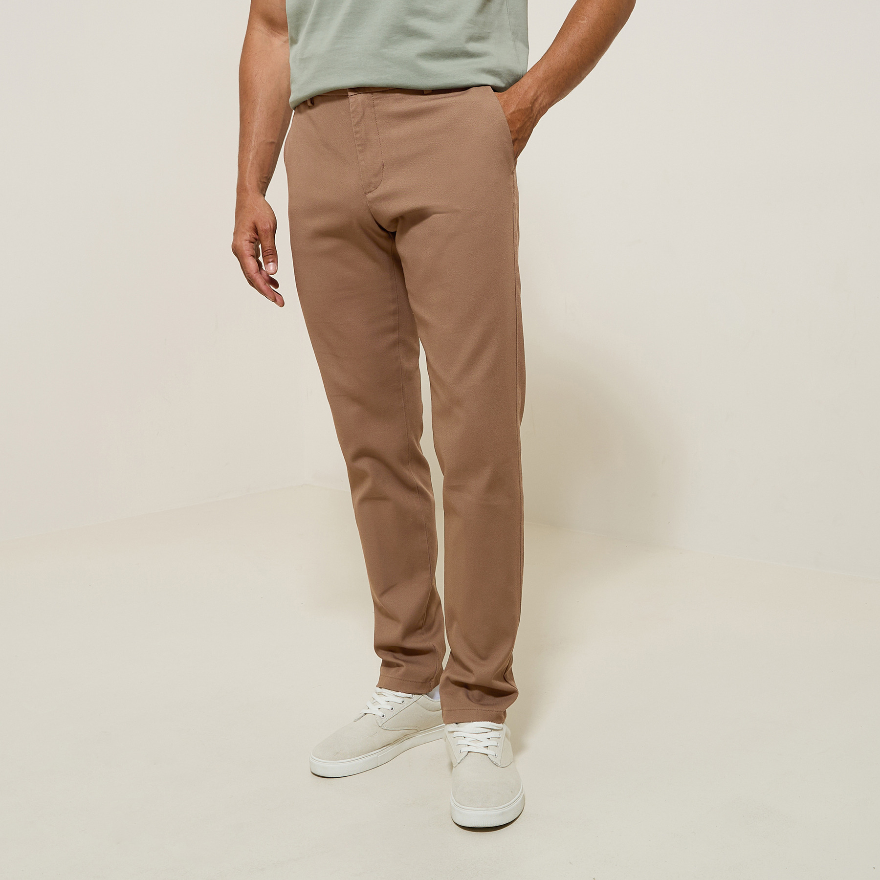 Pantalon chino slim "le parfait by JULES" Beige 36 98% Coton, 2% Elasthanne Homme