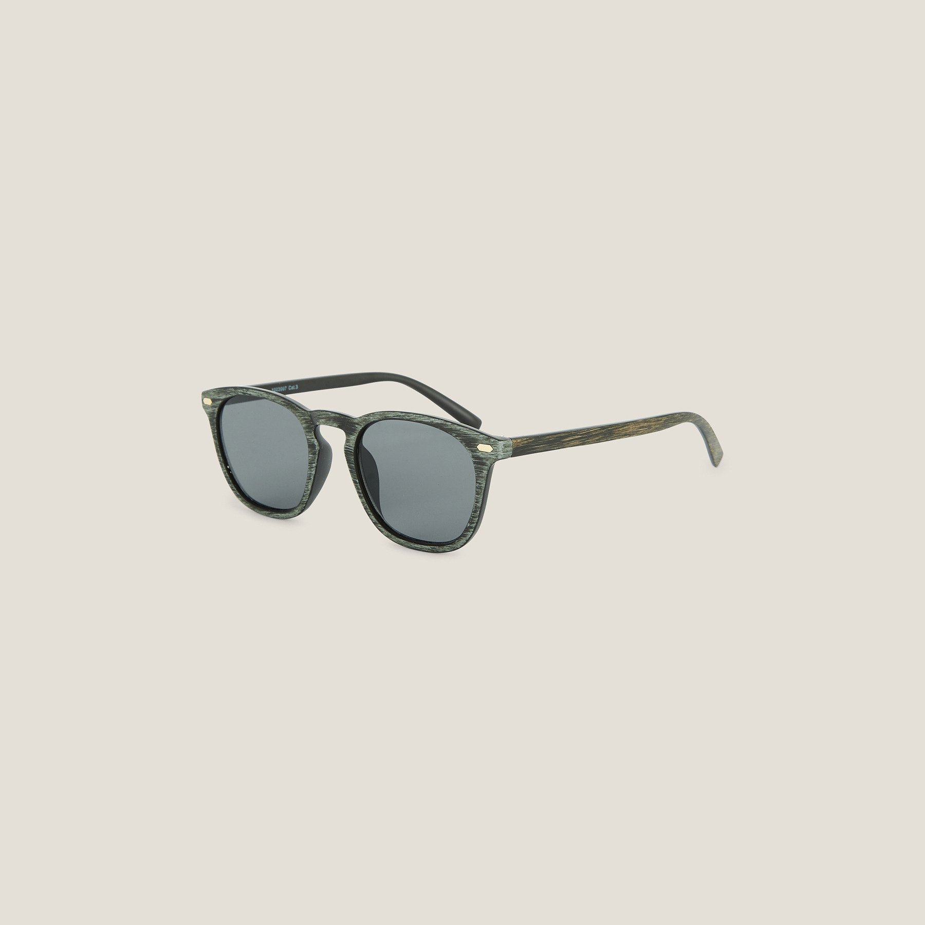Lunettes de soleil effet bois Noir T.U. 95% Polycarbonate, 5% Métal, 100% Acrylique Homme