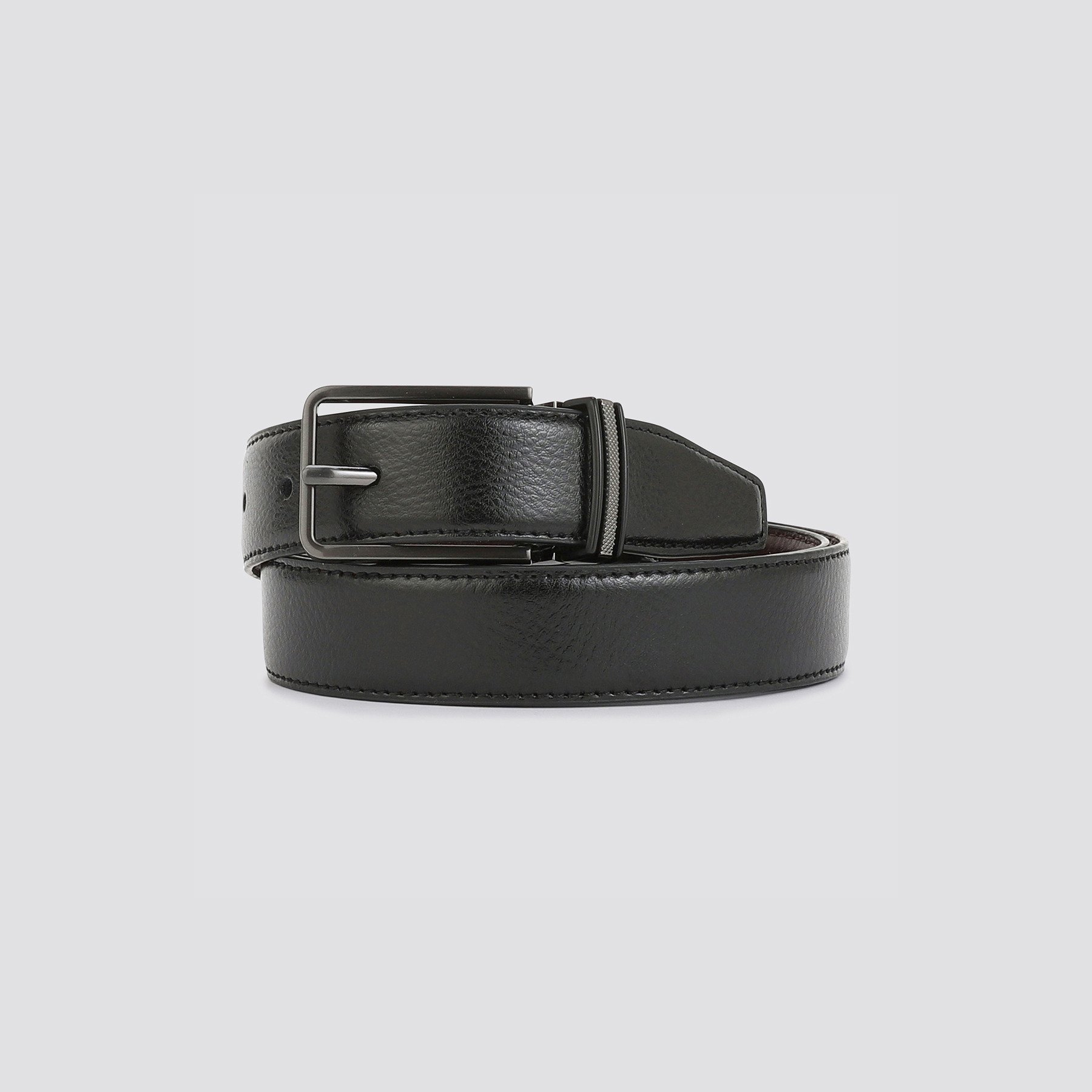Ceinture réversible à boucle Noir 32/34 100% Croûte de cuir vachette Homme