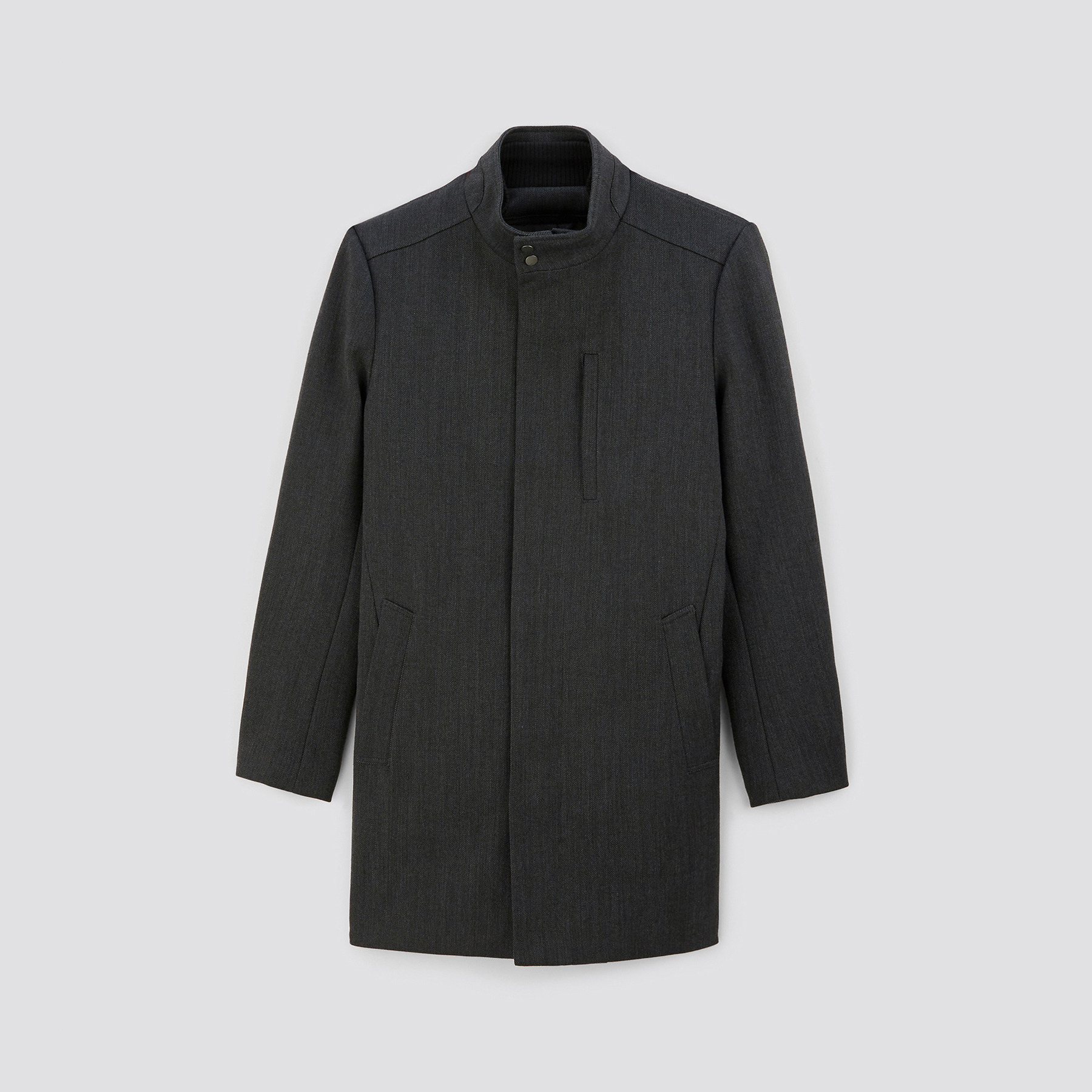 Manteau zippé col montant Gris XS  Homme