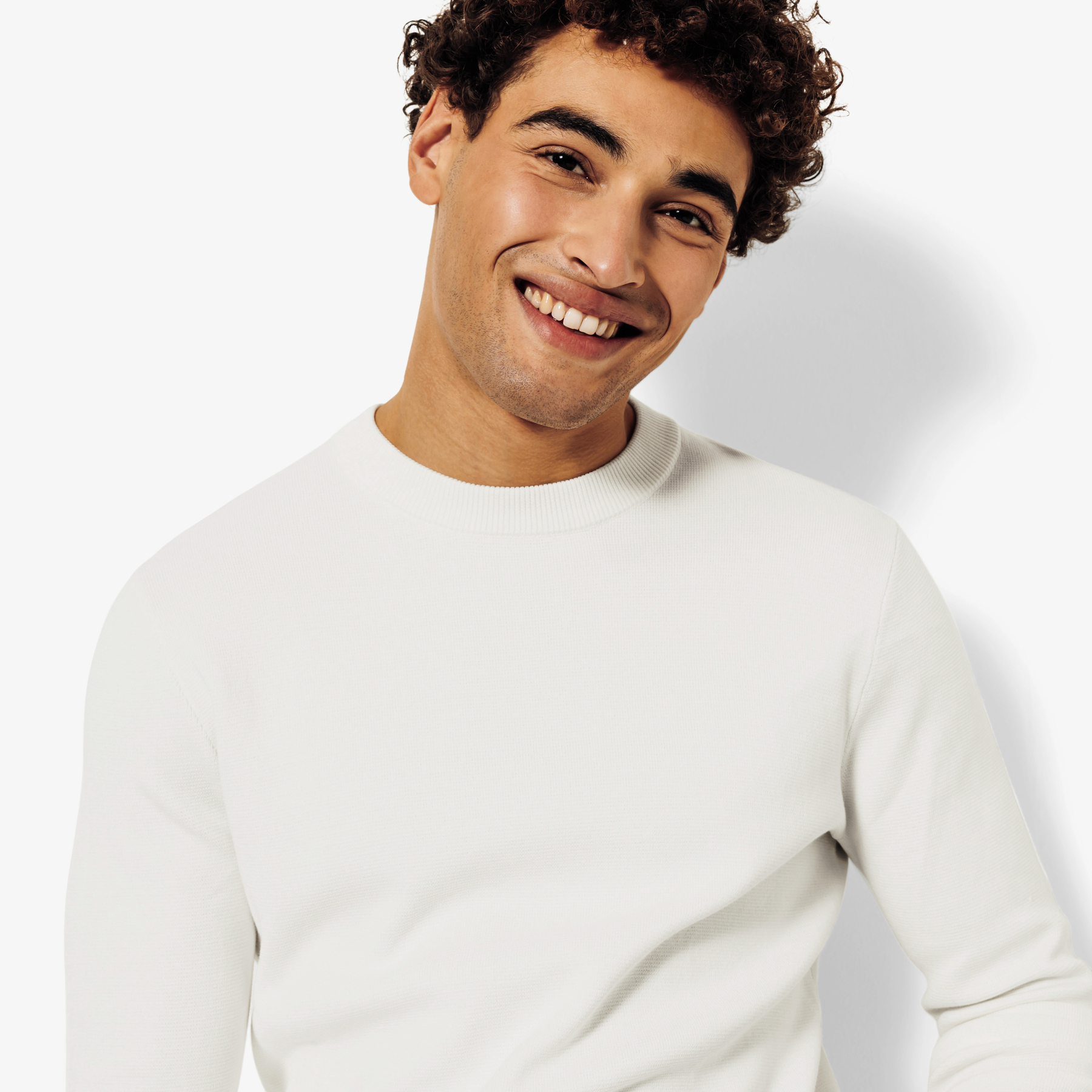 Pull "le parfait by JULES" Blanc XS 100% Coton Homme