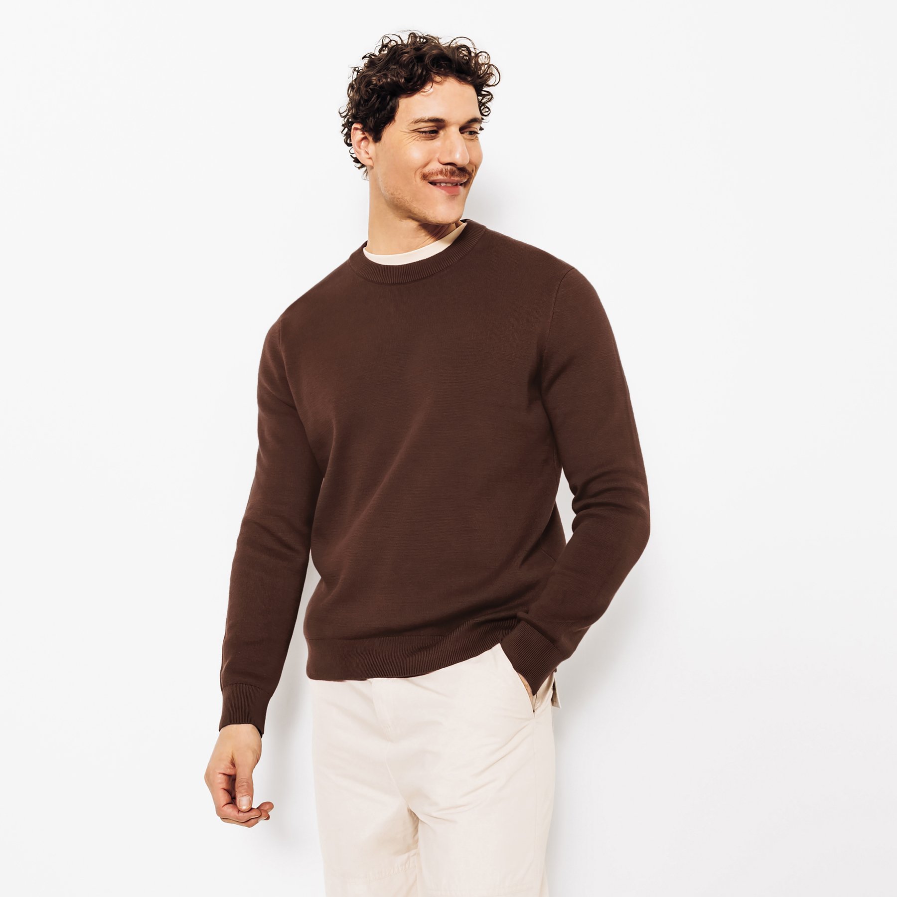 Pull "le parfait by JULES" Violet S 100% Coton Homme