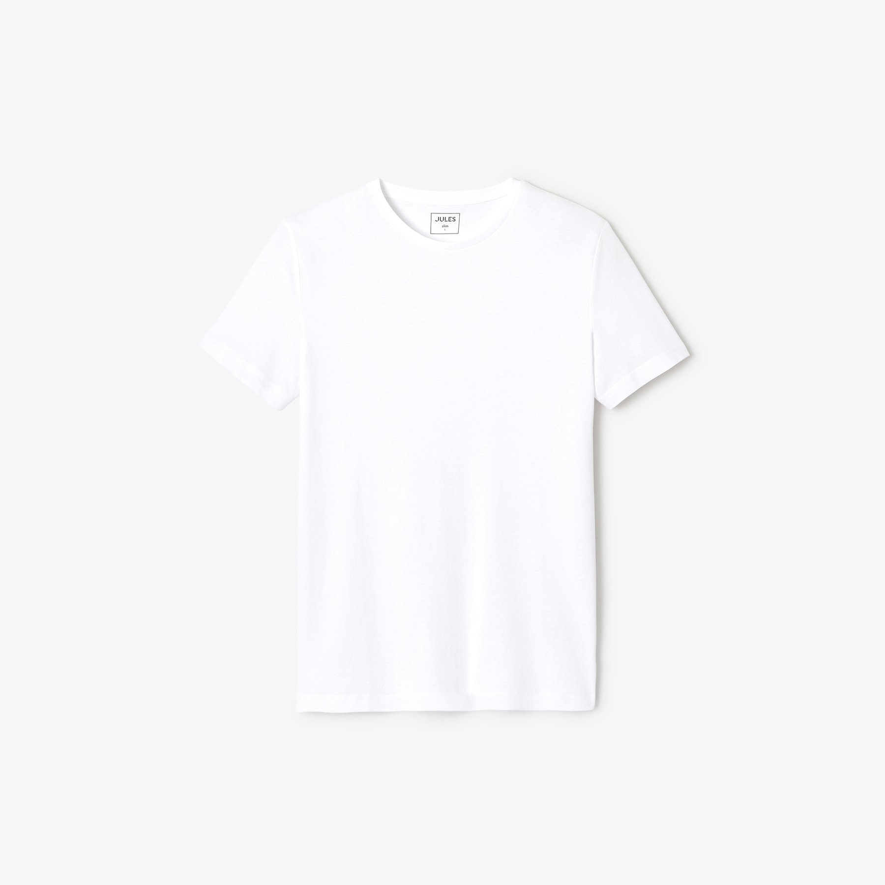 Tee shirt en coton col rond basique Blanc XS 100% Coton Homme
