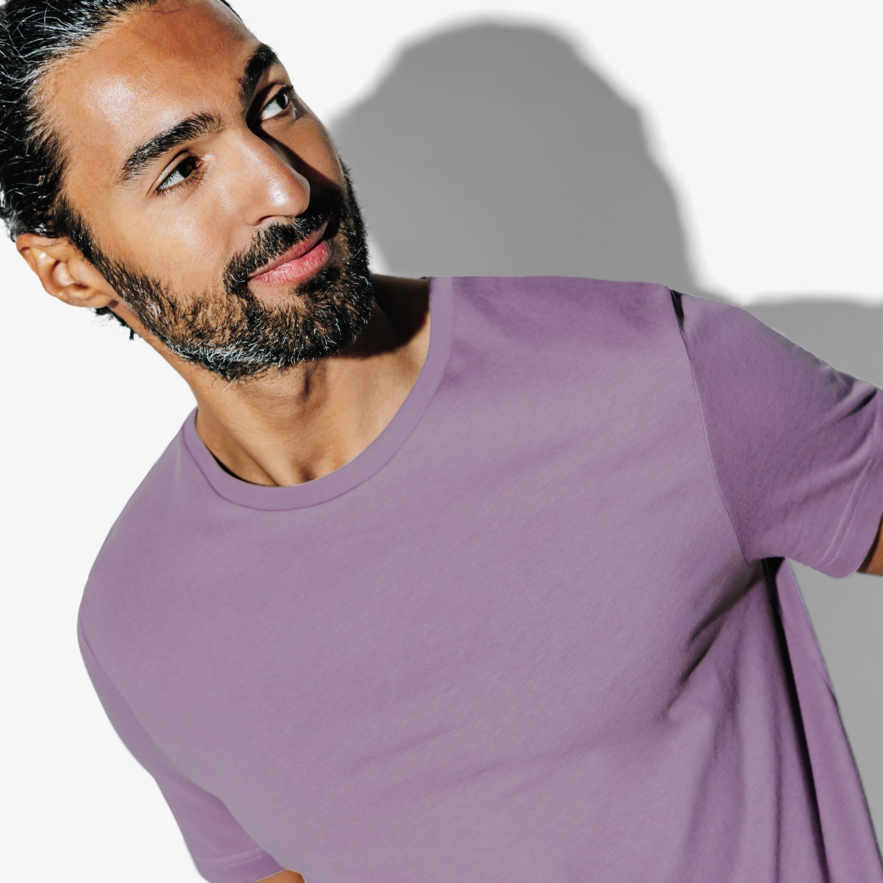 Tee shirt en coton col rond basique Violet XS 100% Coton Homme