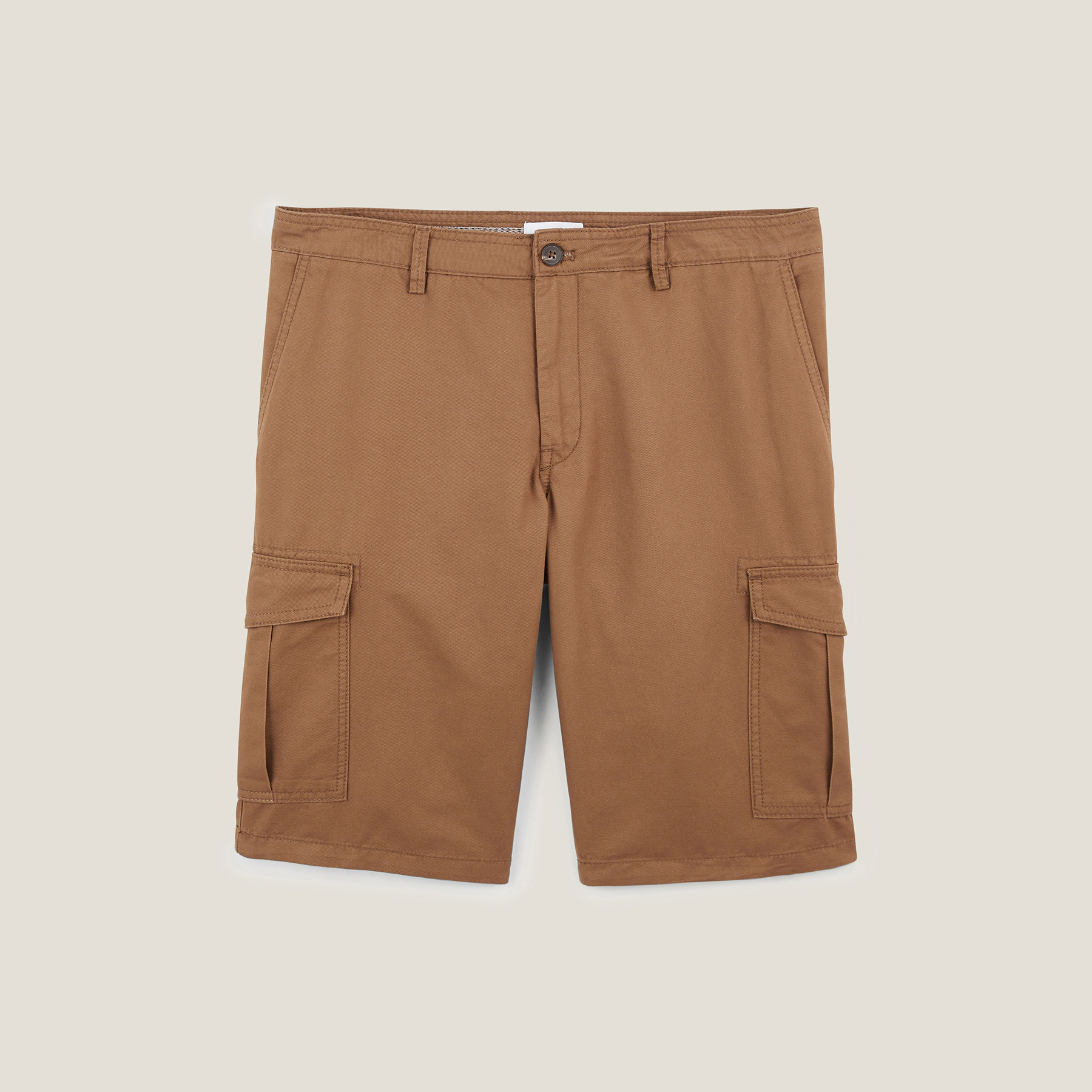Bermuda cargo contenant du lin Beige 38 76% Coton, 24% Lin Homme