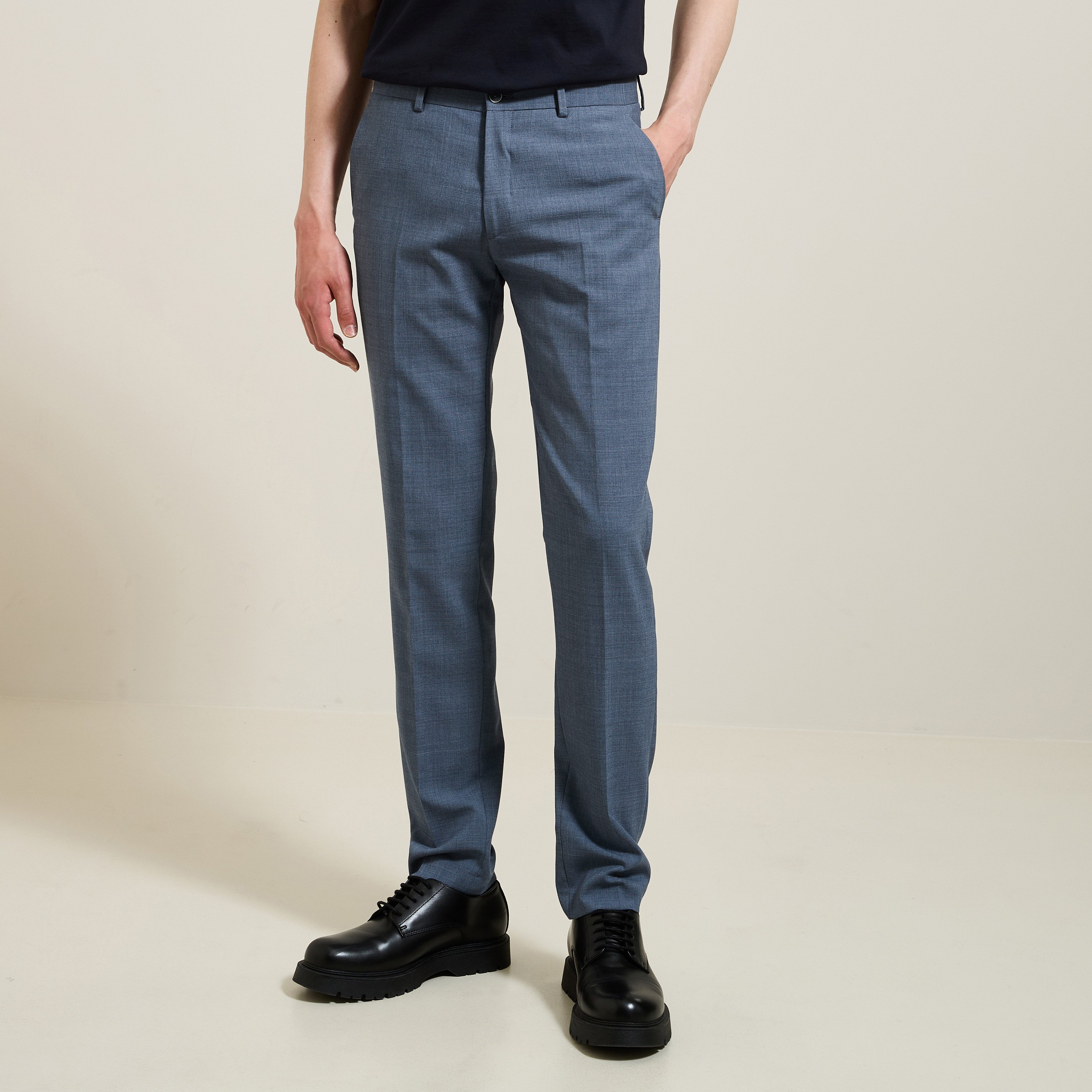 Pantalon de costume slim Bleu 36  Homme