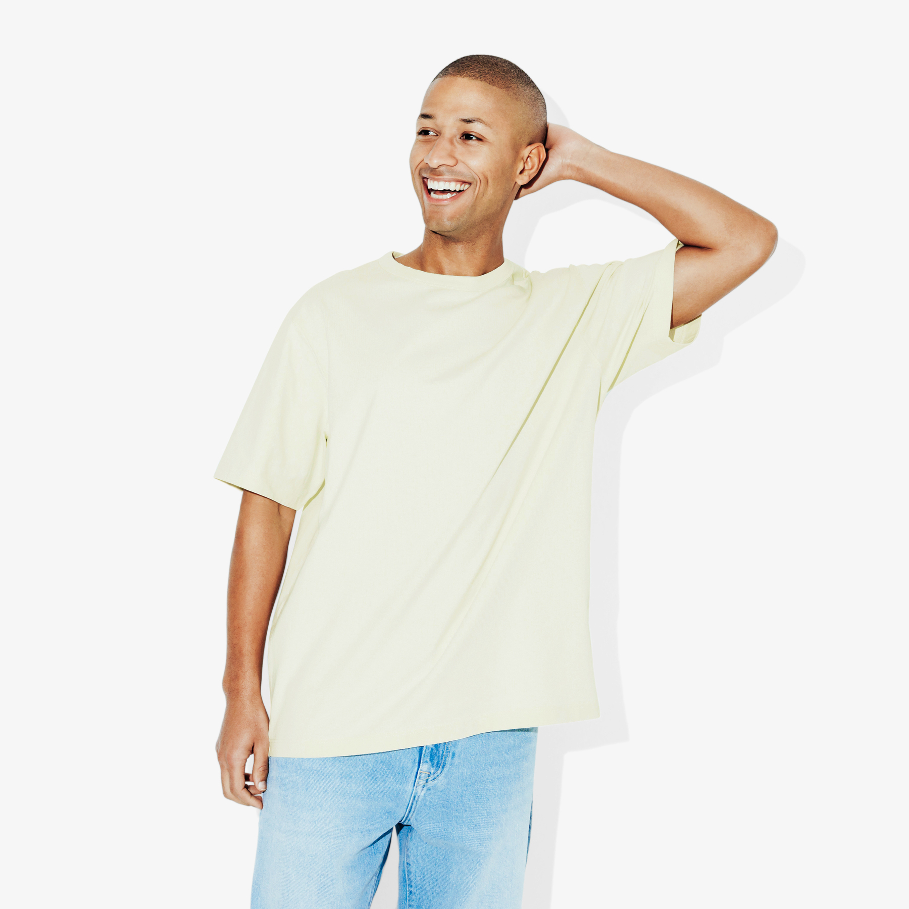 Tee shirt relax en coton Vert/Kaki XS 100% Coton Homme