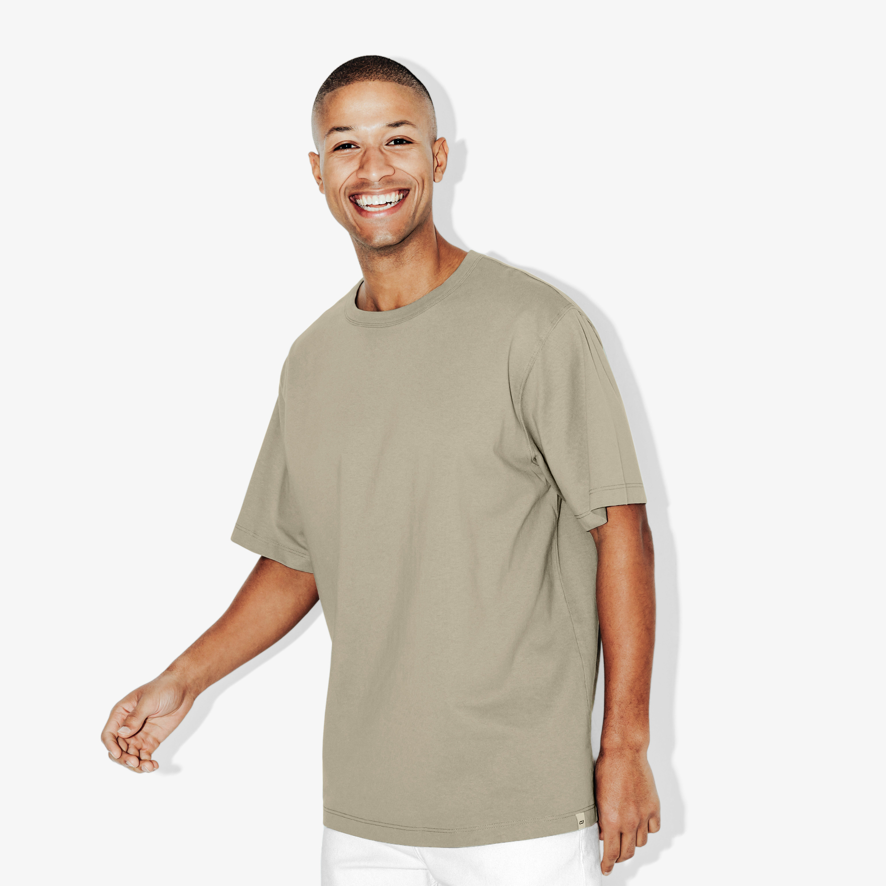 Tee shirt relax en coton Vert/Kaki XS 100% Coton Homme