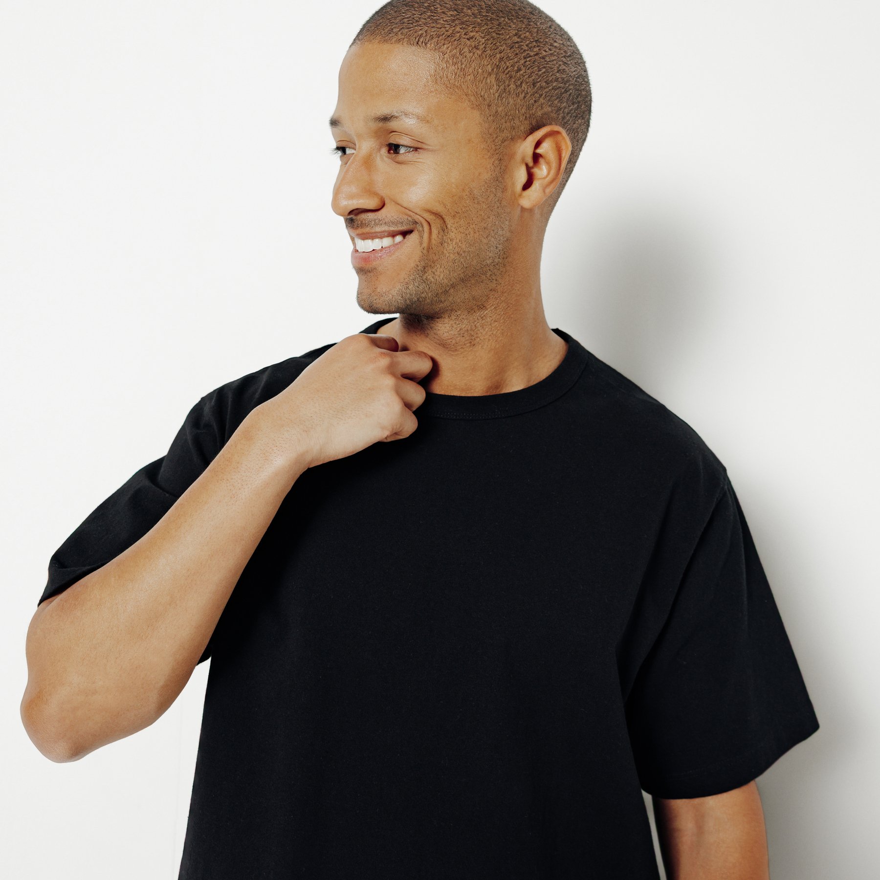 Tee shirt relax en coton Noir S 100% Coton Homme