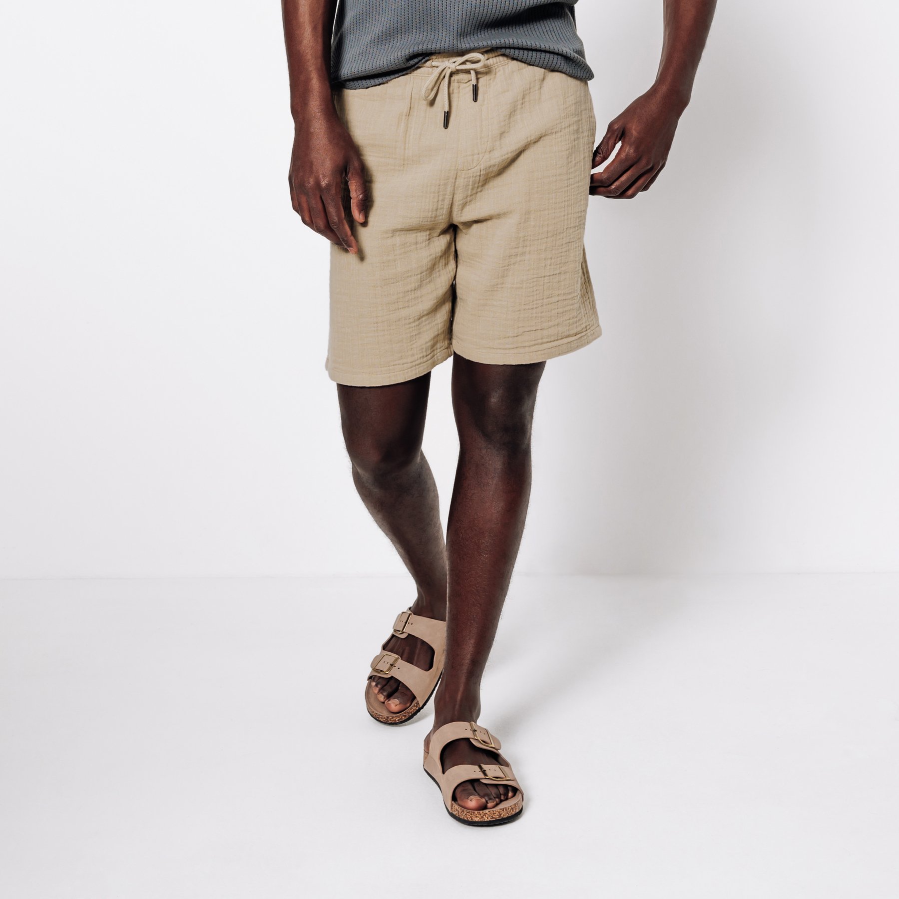 Short en gaze de coton Beige XXS 100% Coton Homme Jules
