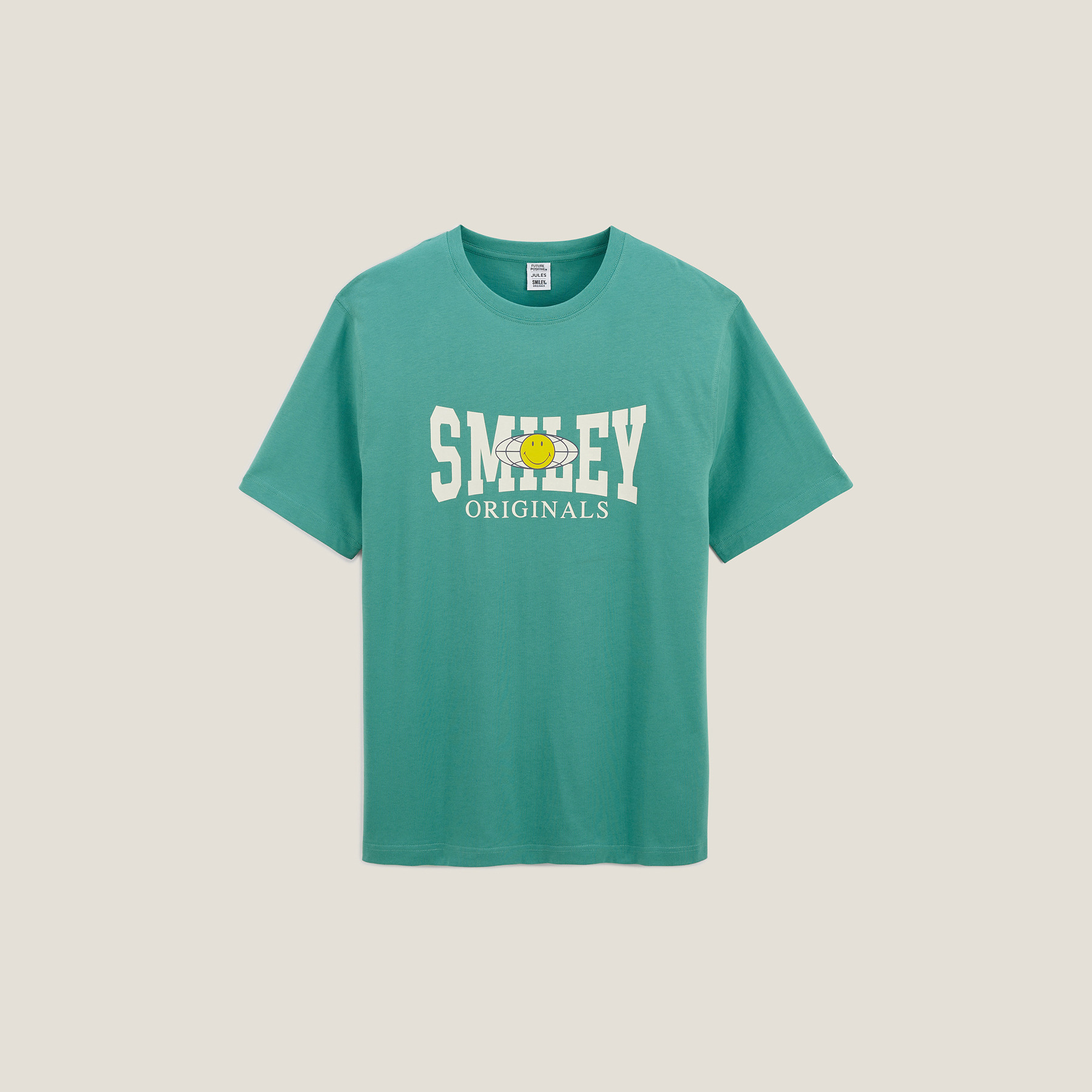 Tee-shirt Smiley® Originals Vert/Kaki XS 100% Coton Homme