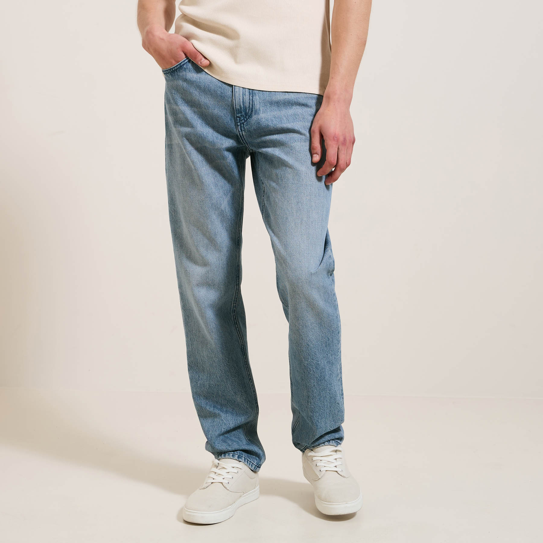Jean straight 3 longueurs Bleu 36 100% Coton Homme